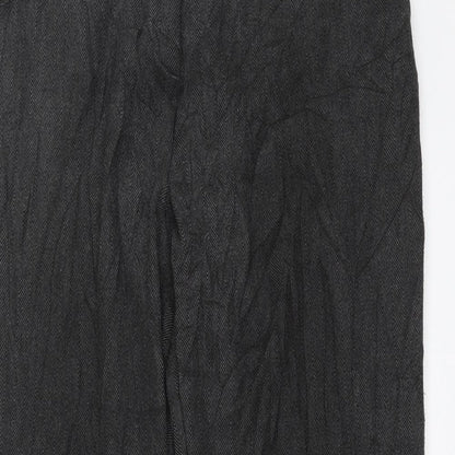Womens UK Size 35 in Preworn Regular Fit  Grey Trousers