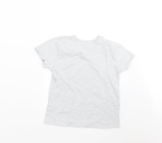 Primark Boys Grey   Basic T-Shirt Size 3-4 Years  - Surf Boards