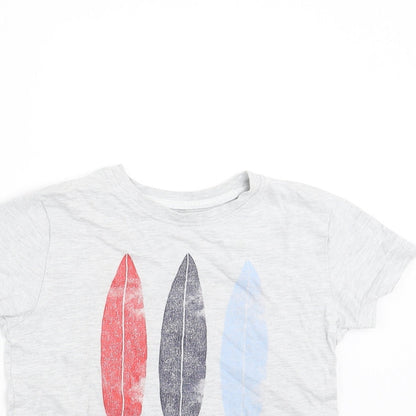 Primark Boys Grey   Basic T-Shirt Size 3-4 Years  - Surf Boards