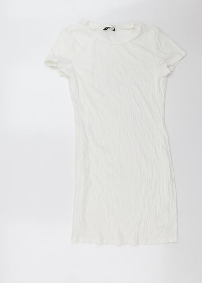SheIn Womens White   T-Shirt Dress  Size M