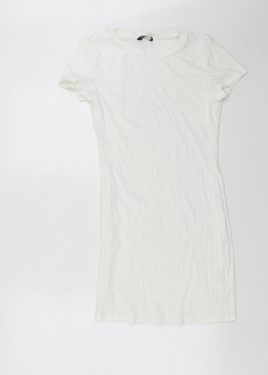 SheIn Womens White   T-Shirt Dress  Size M