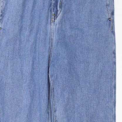 Womens UK Size 8 Momokrom Regular Fit Straight Blue Jeans