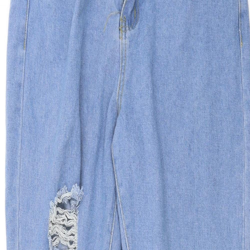 Boohoo Womens Blue  Denim Mom Jeans Size 10 L28 in