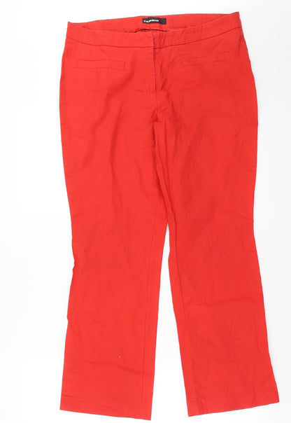 Womens UK Size 34 in Cambio Regular Fit  Red Trousers