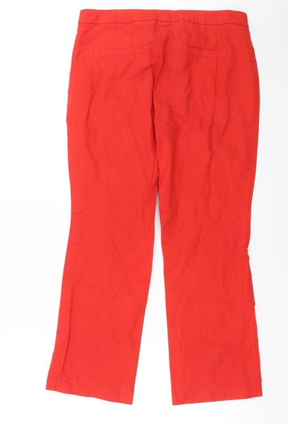 Womens UK Size 34 in Cambio Regular Fit  Red Trousers