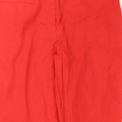 Womens UK Size 34 in Cambio Regular Fit  Red Trousers