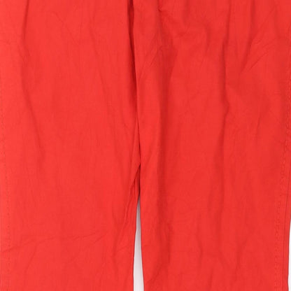 Womens UK Size 34 in Cambio Regular Fit  Red Trousers