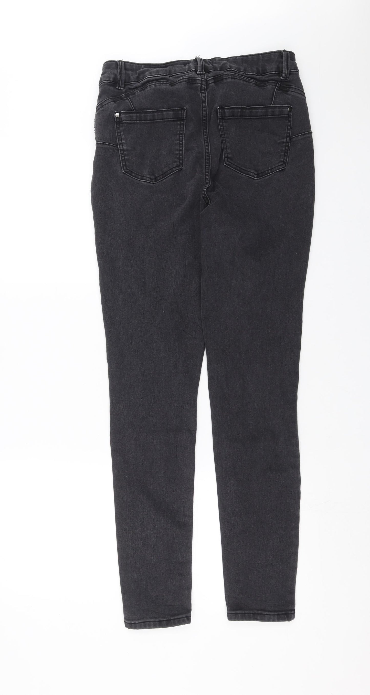 Nutmeg Womens Grey  Denim Skinny Jeans Size 14 L30 in