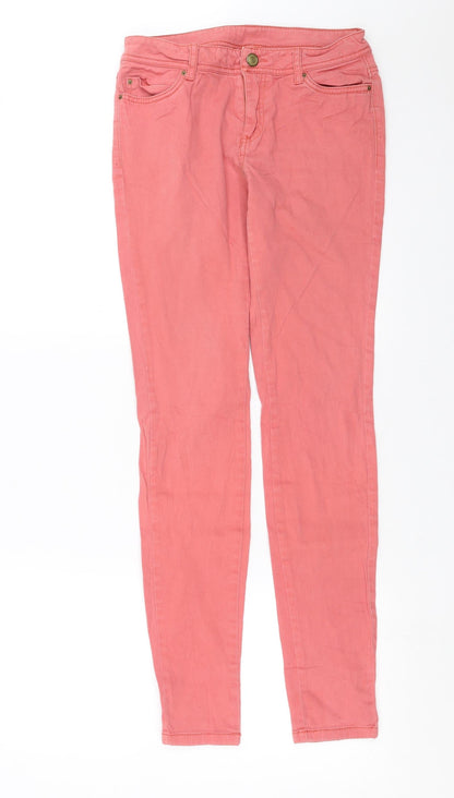 Primark Womens Pink  Denim Skinny Jeans Size 8 L30 in