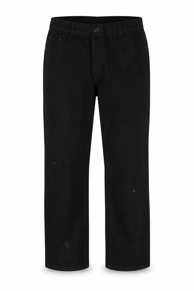 Mens UK Size 34 in alfredo pauly Regular Fit Straight Black Jeans