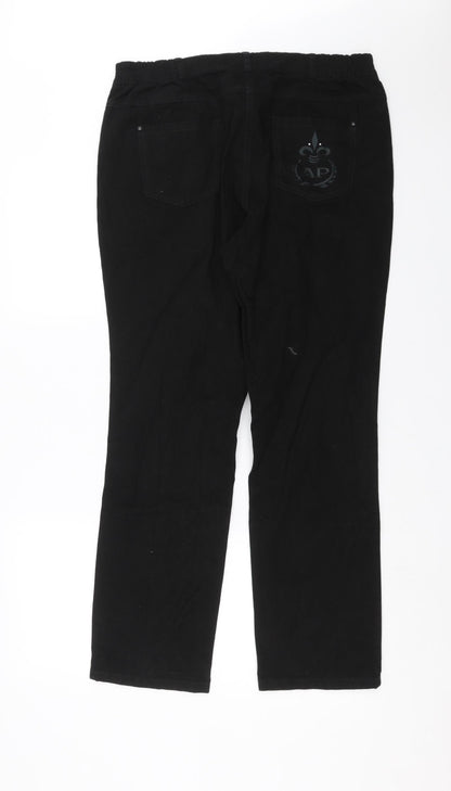 alfredo pauly Mens Black  Denim Straight Jeans Size 34 in L29 in