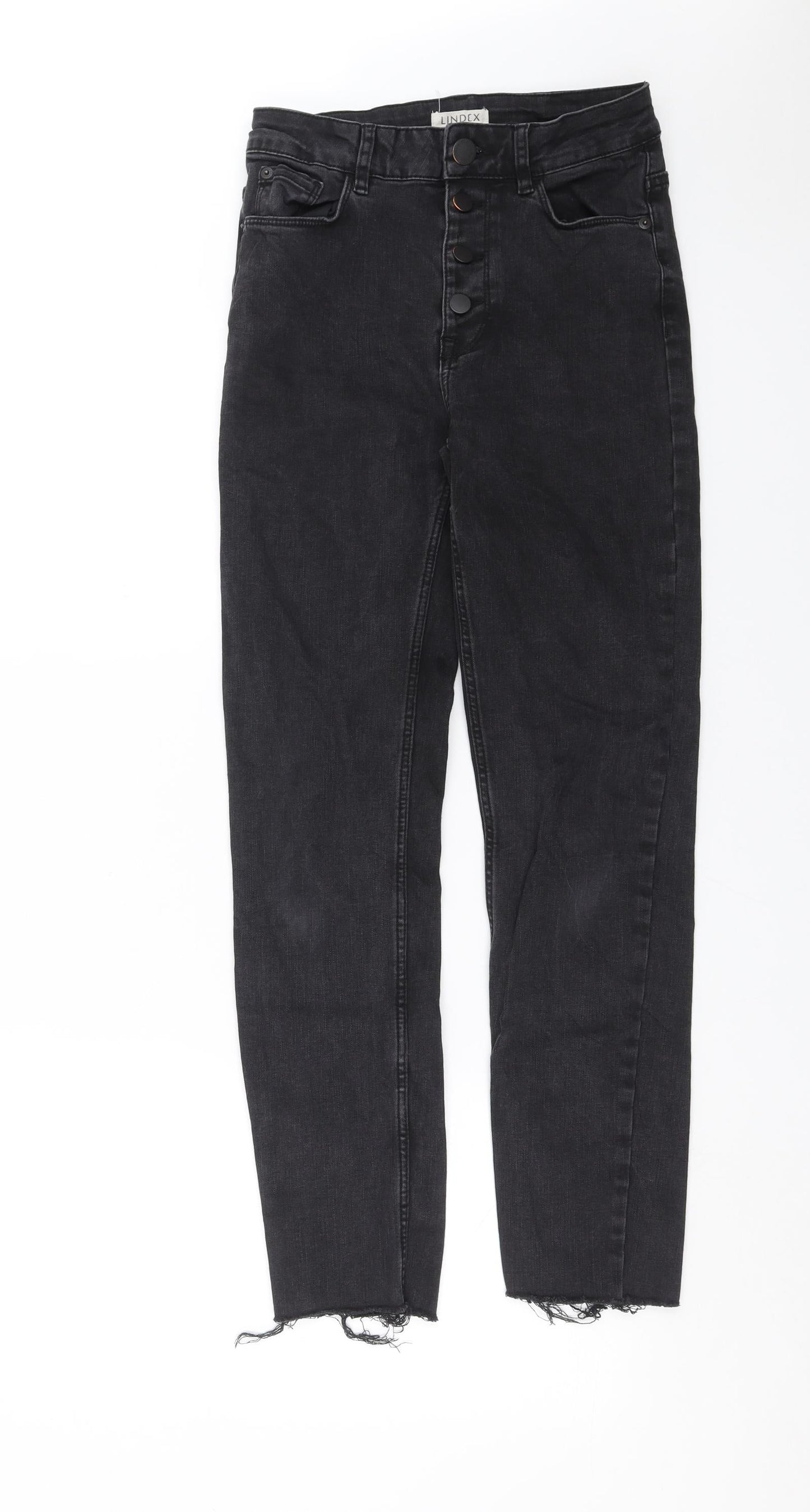 Womens UK Size 10 Lindex Extra-Slim Fit Skinny Black Jeans