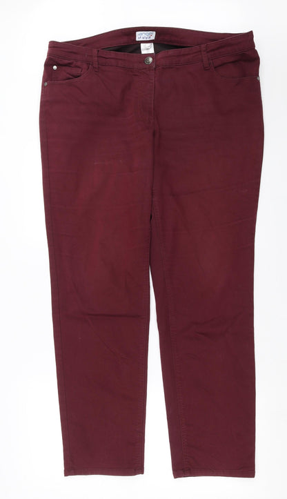 angel of style Womens Purple  Denim Straight Jeans Size 41 in L30 in