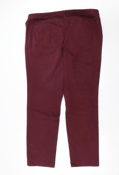 angel of style Womens Purple  Denim Straight Jeans Size 41 in L30 in