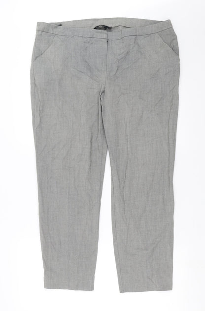 New Look Womens Grey   Trousers  Size 16 L26 in