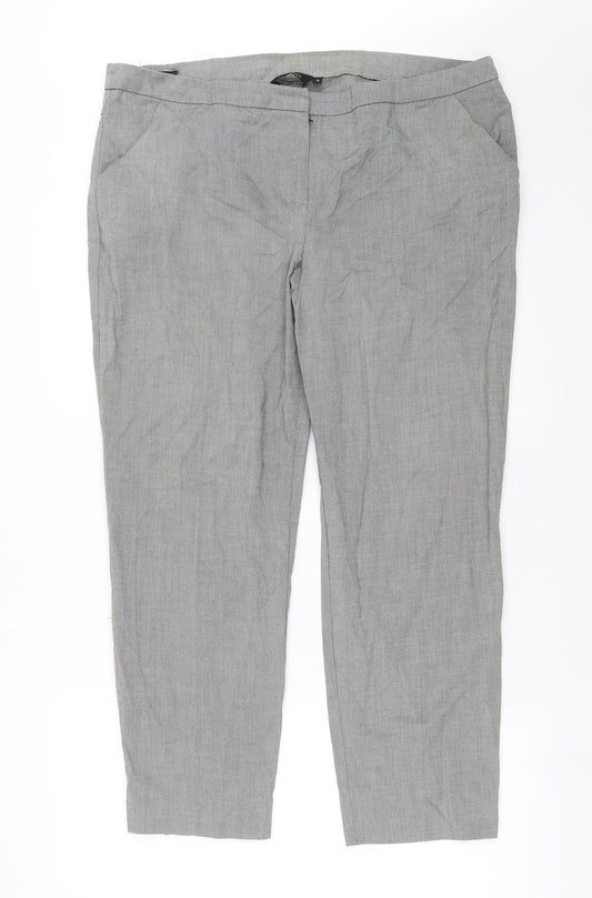 New Look Womens Grey   Trousers  Size 16 L26 in