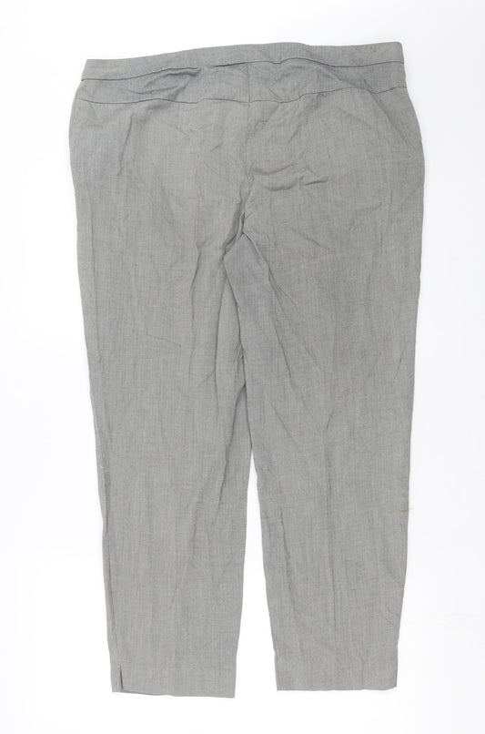 New Look Womens Grey   Trousers  Size 16 L26 in