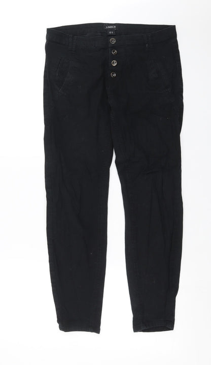 Lindex Womens Black  Denim Skinny Jeans Size 12 L27 in