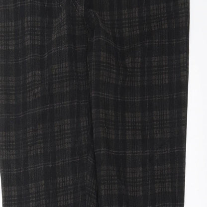 negozil scelto Womens Black Check  Trousers  Size 28 in L27 in