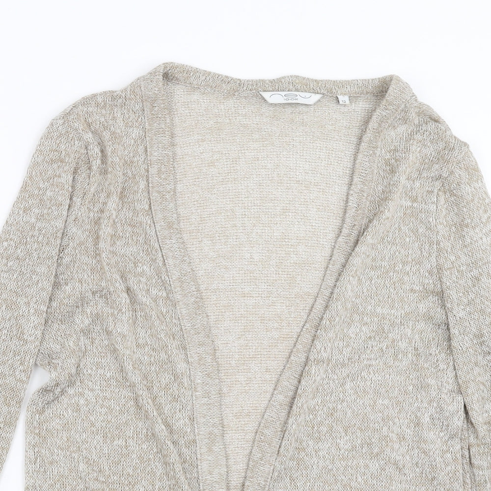 Womens UK Size 12 New Look Beige Cardigan Jumper