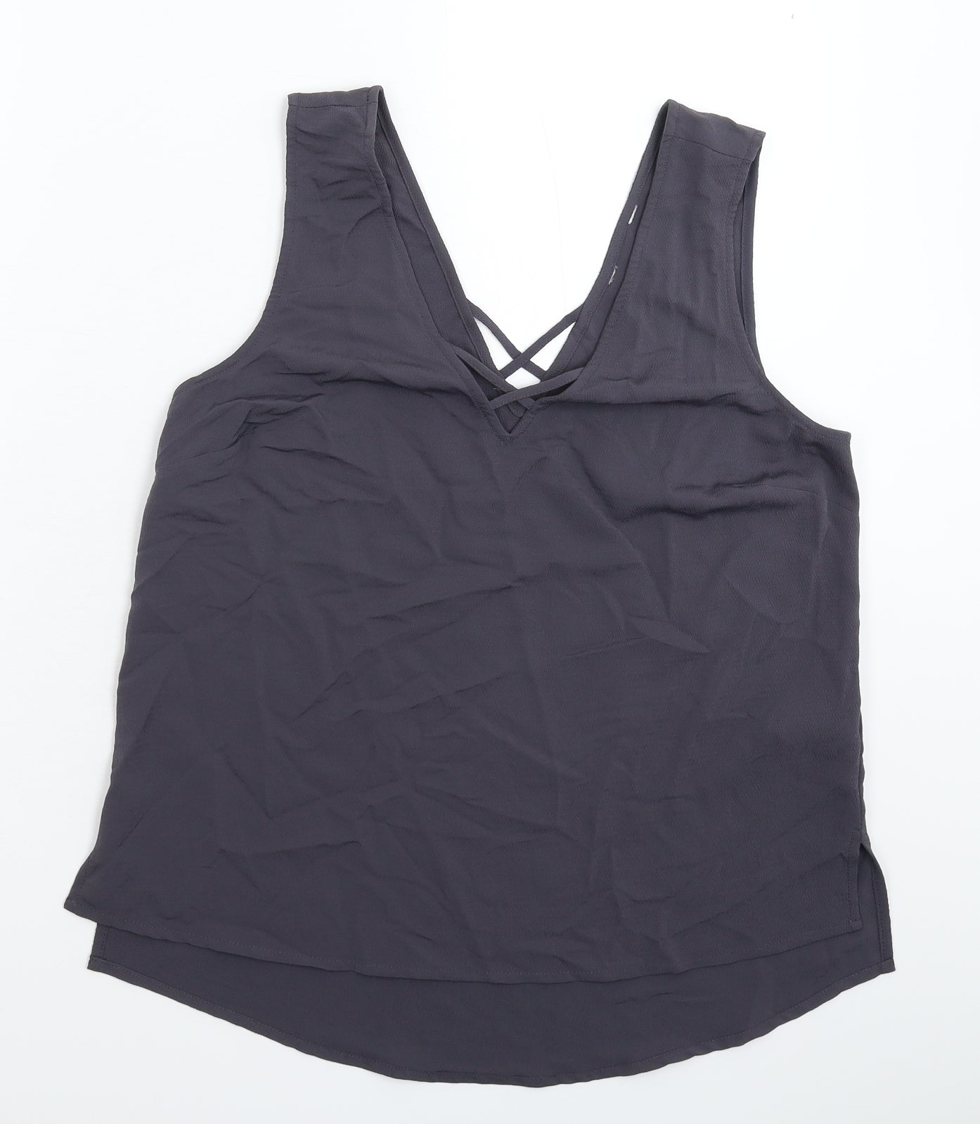 Womens UK Size 12 New Look Grey Basic Tank