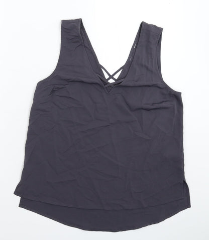 Womens UK Size 12 New Look Grey Basic Tank
