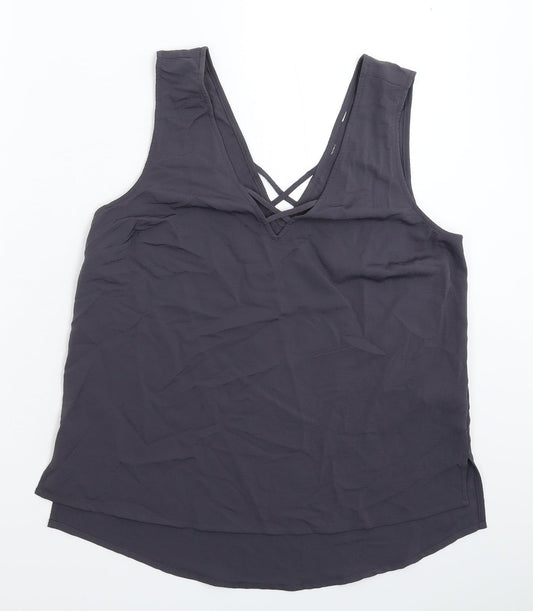 Womens UK Size 12 New Look Grey Basic Tank