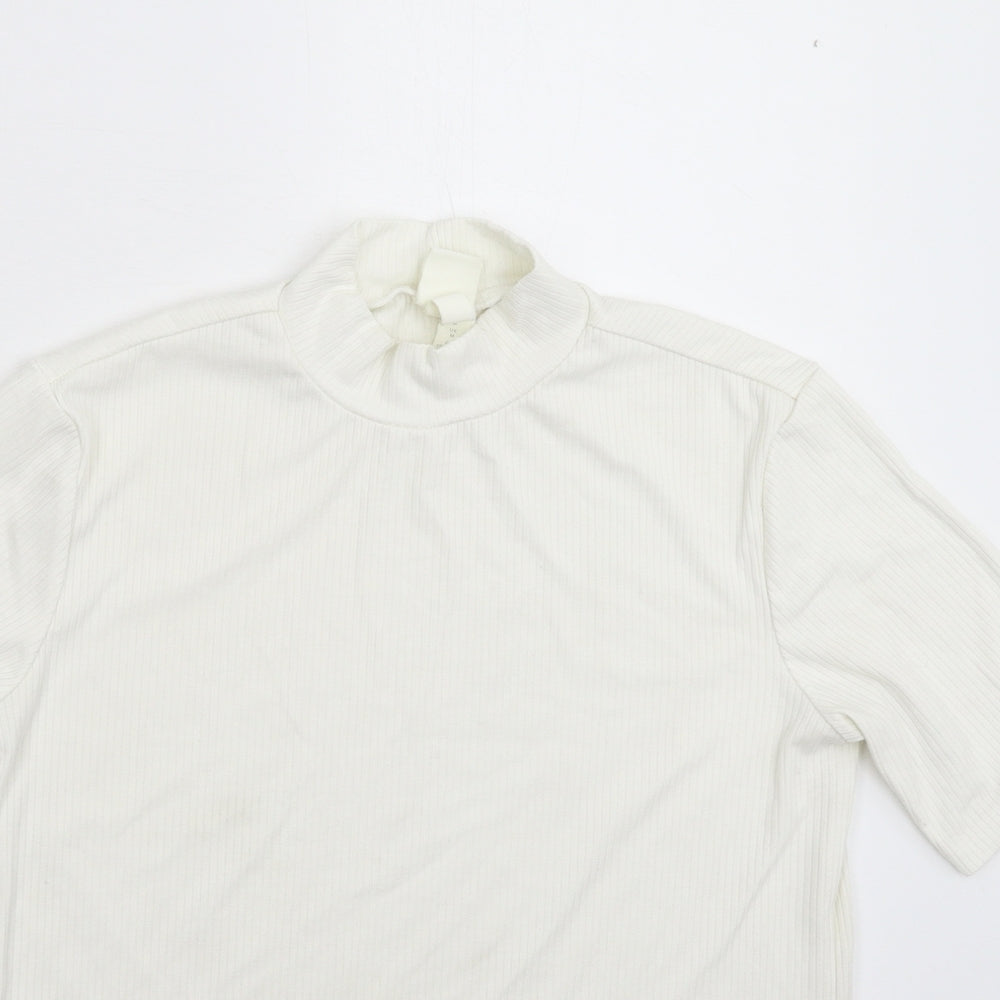 Womens UK Size M H&M White Pullover Jumper