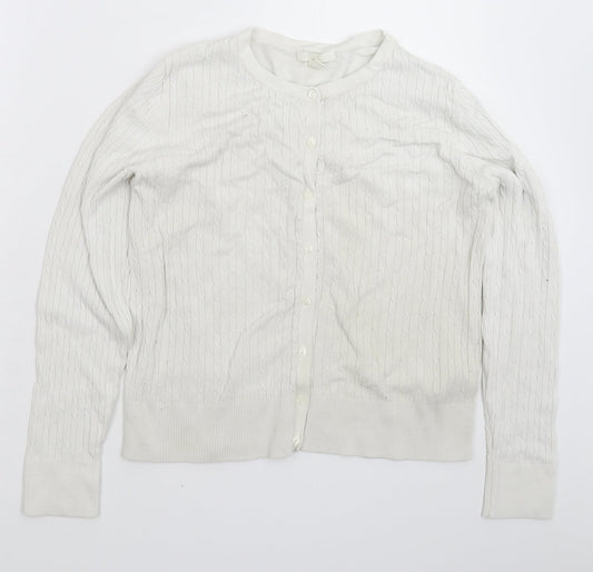 Womens UK Size M H&M White Pullover Jumper