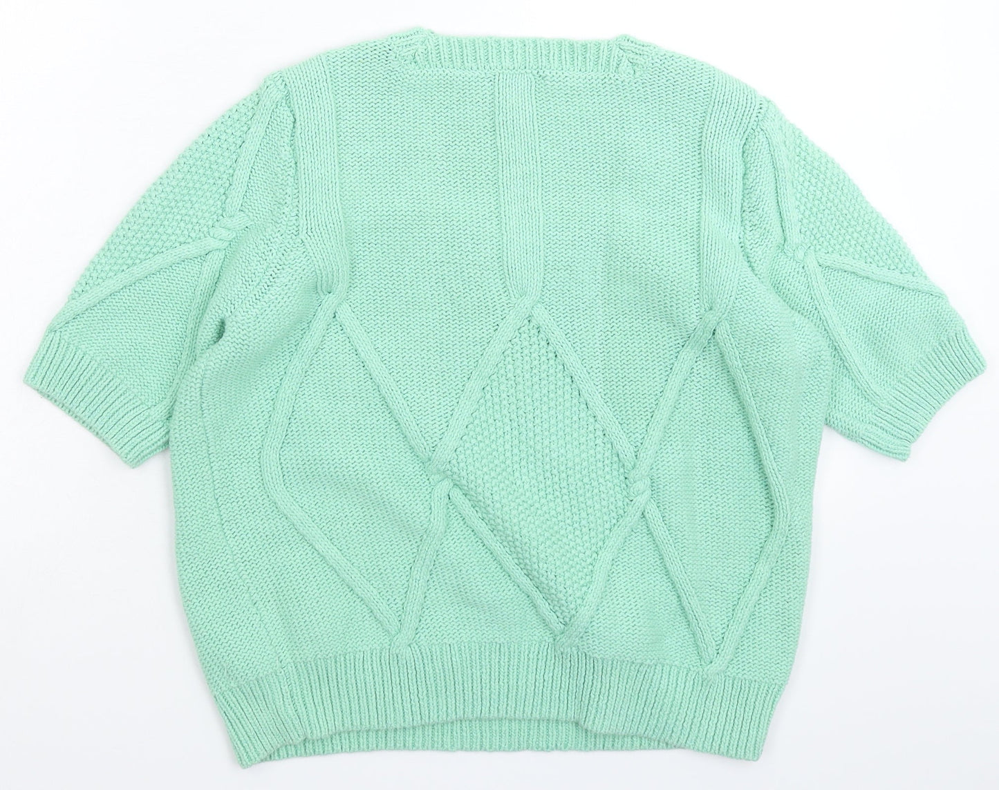 Gallery Womens Green  Knit Pullover Jumper Size L