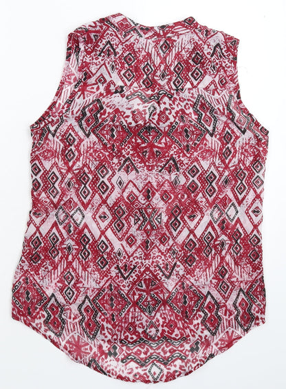 Womens UK Size M Stradivarius Multicoloured Basic Button-Up