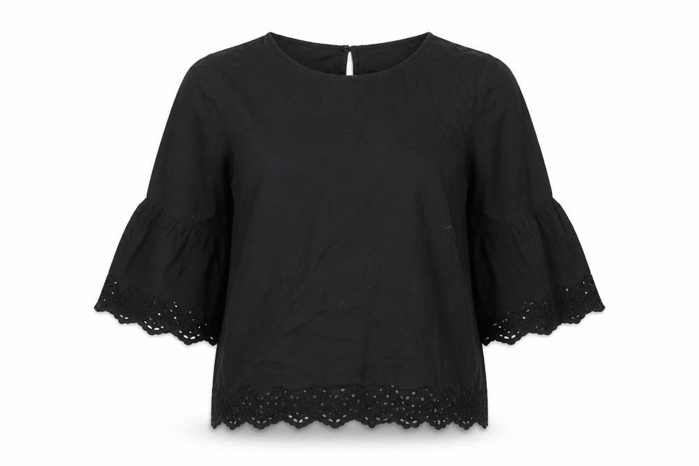 Womens UK Size 8 H&M Black Basic T-Shirt