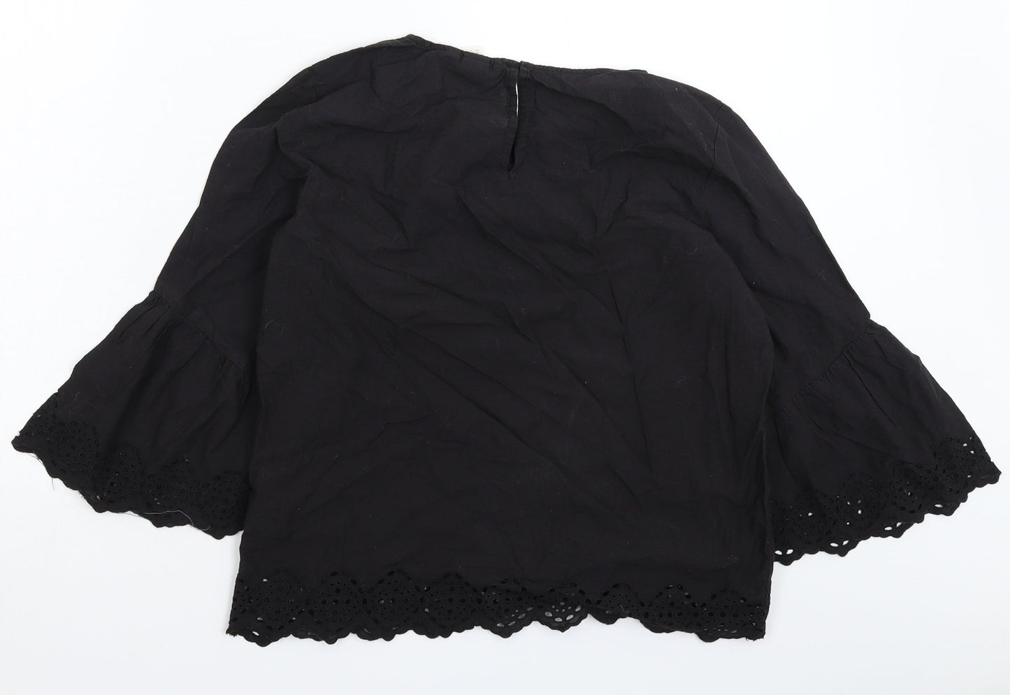 Womens UK Size 8 H&M Black Basic T-Shirt