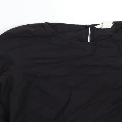 Womens UK Size 8 H&M Black Basic T-Shirt