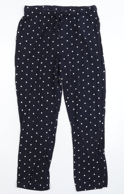 Threadbare Womens Blue Polka Dot  Sweatpants Trousers Size M L27 in