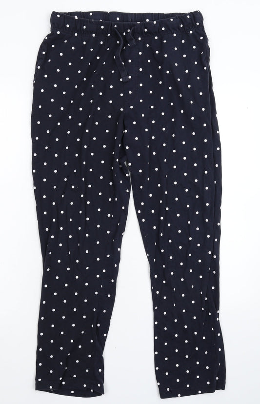 Threadbare Womens Blue Polka Dot  Sweatpants Trousers Size M L27 in