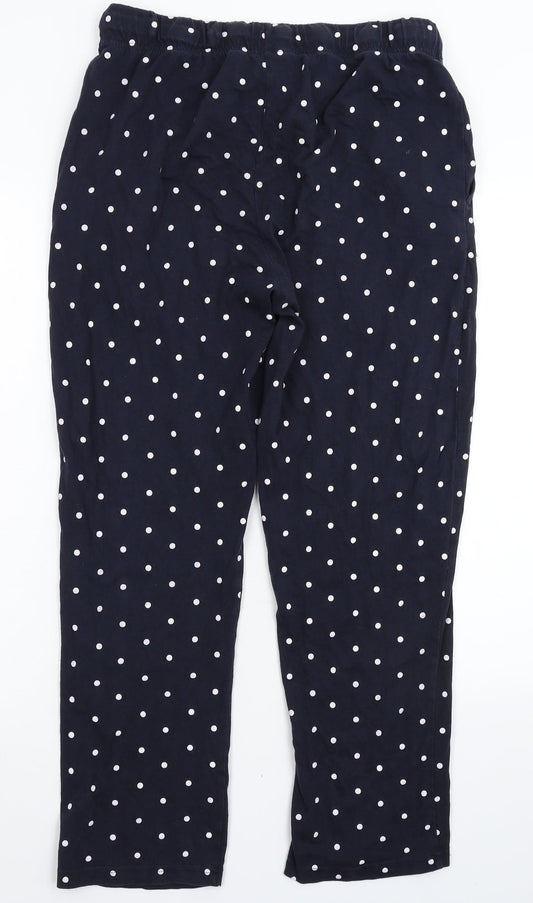 Threadbare Womens Blue Polka Dot  Sweatpants Trousers Size M L27 in