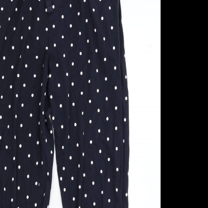 Threadbare Womens Blue Polka Dot  Sweatpants Trousers Size M L27 in