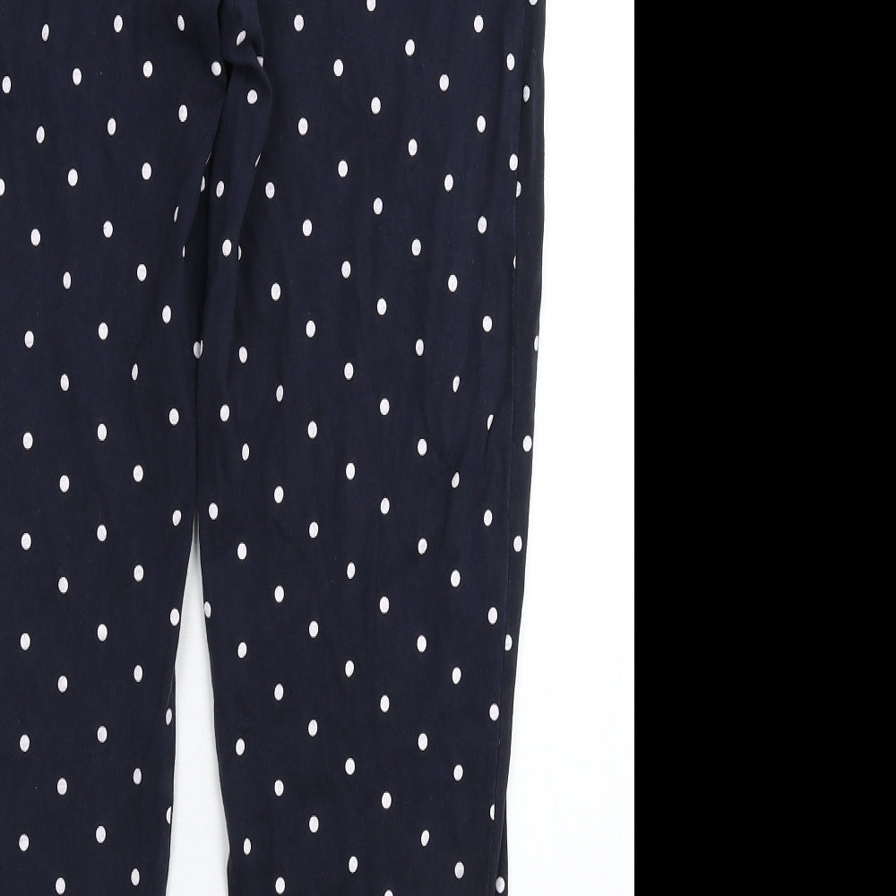 Threadbare Womens Blue Polka Dot  Sweatpants Trousers Size M L27 in