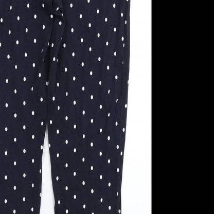 Threadbare Womens Blue Polka Dot  Sweatpants Trousers Size M L27 in
