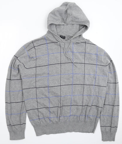 UrbanSpirit Mens Grey Check Knit Pullover Jumper Size XL
