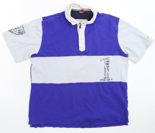 Chukka Mens Multicoloured Striped   Polo Size S