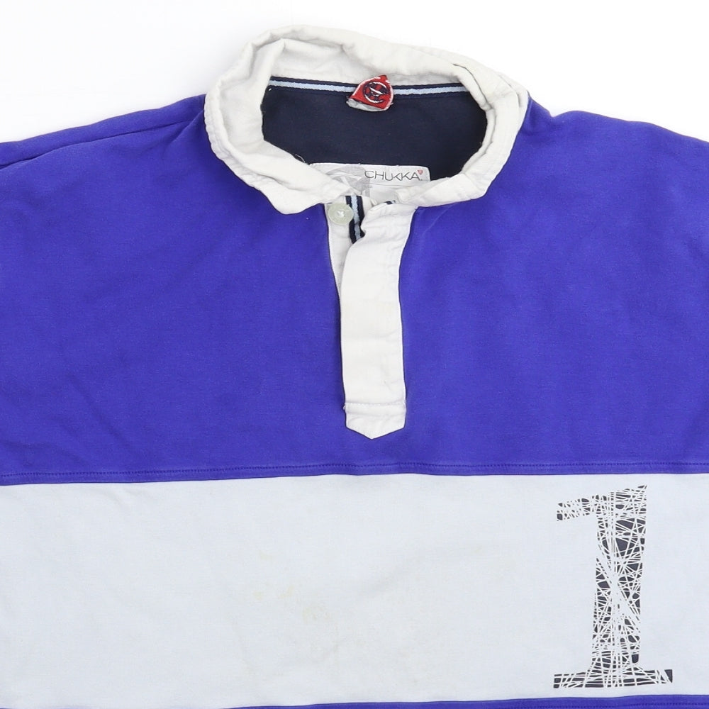 Chukka Mens Multicoloured Striped   Polo Size S