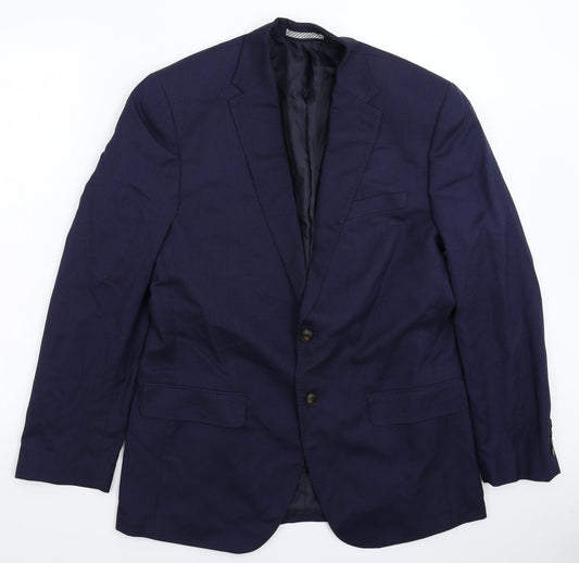 Mens UK Size 40 Marks and Spencer Regular Blue Suit Jacket