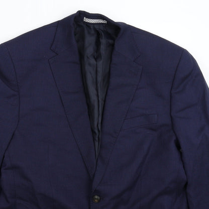 Mens UK Size 40 Marks and Spencer Regular Blue Suit Jacket