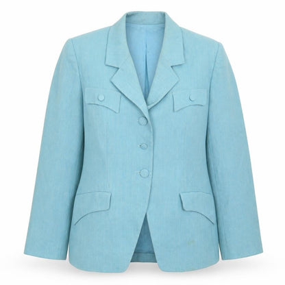 VIRTUE Womens Blue   Jacket Suit Jacket Size 12