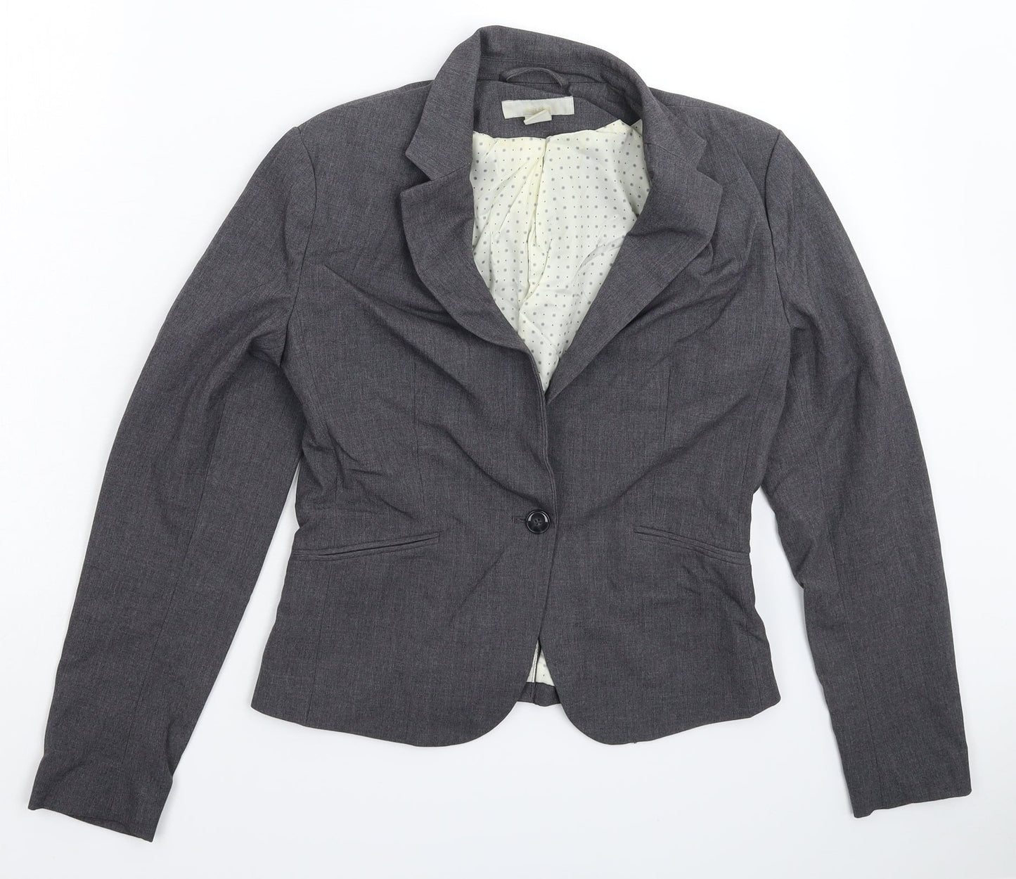 Womens UK Size 12 H&M Regular Grey Suit Jacket