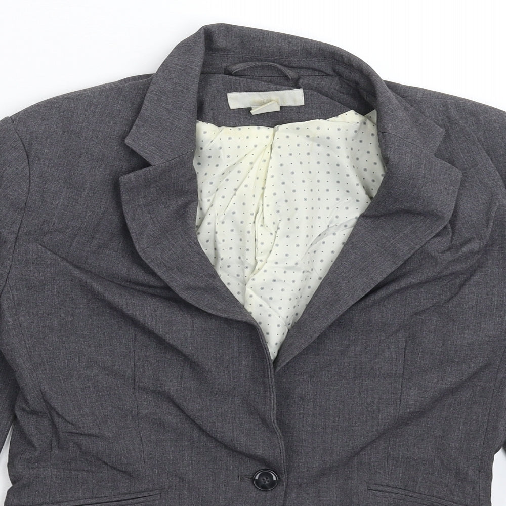 Womens UK Size 12 H&M Regular Grey Suit Jacket