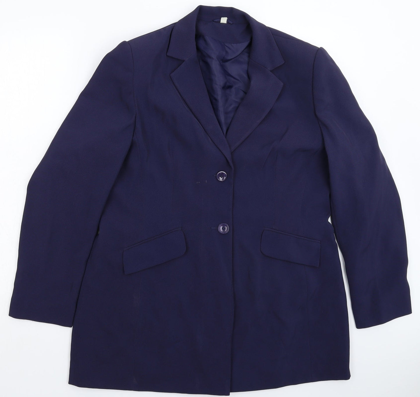 Womens UK Size 14 Preworn Regular Blue Suit Jacket