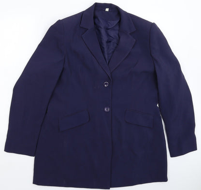 Womens UK Size 14 Preworn Regular Blue Suit Jacket